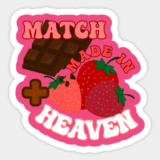 Chocolate and Strawberries- Match made in heaven! Sticker